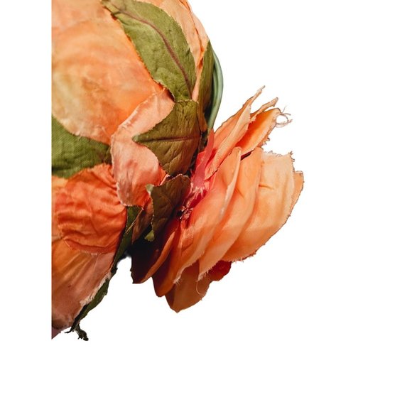 vintage 1950's‎ hat floral peachy orange movement by Charlotte Brooks Chicago - Picture 5 of 12